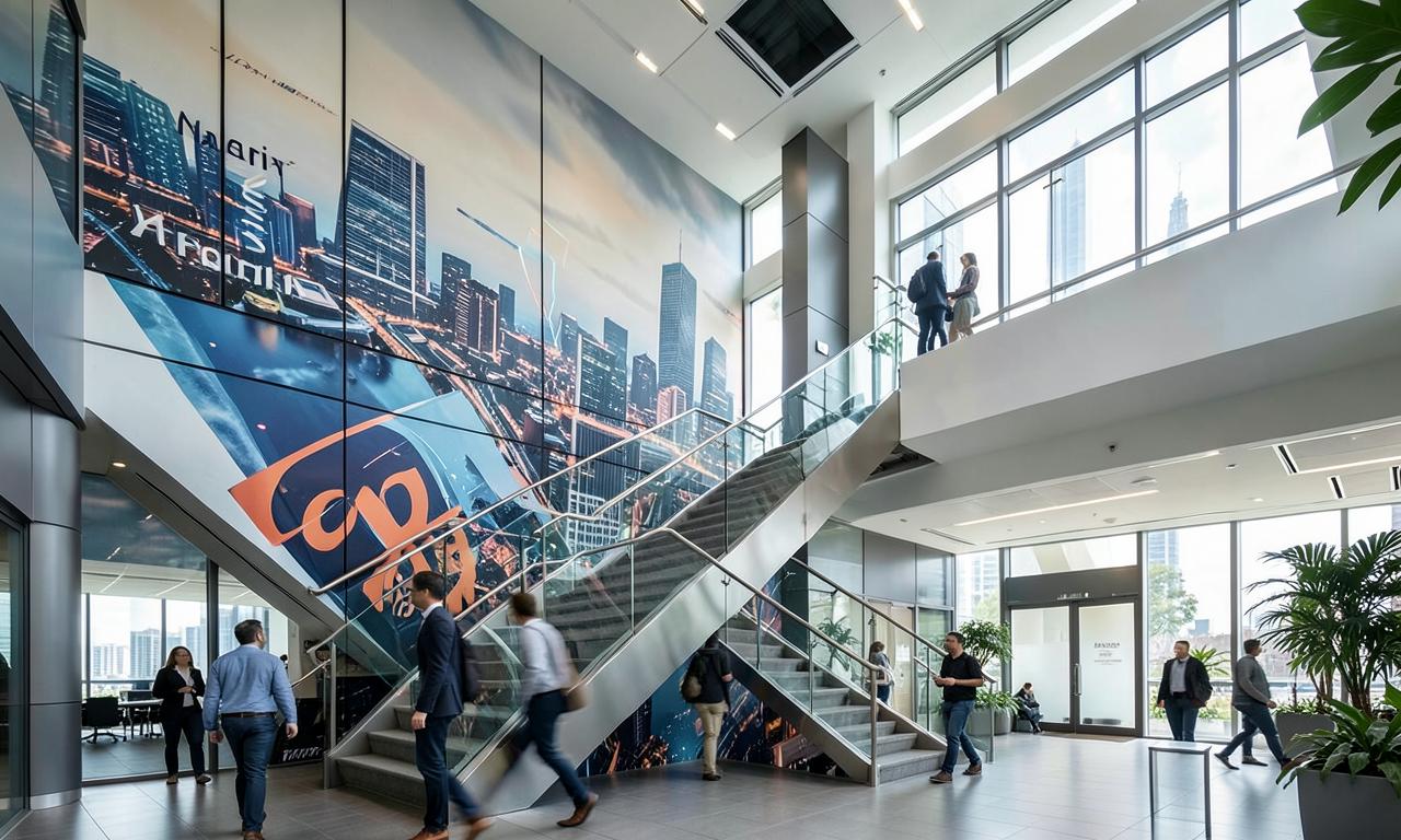 Behind the scenes: a 40-meter mural for a corporate HQ